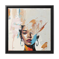 Abstract Portrait Canvas Wall Art with Frame