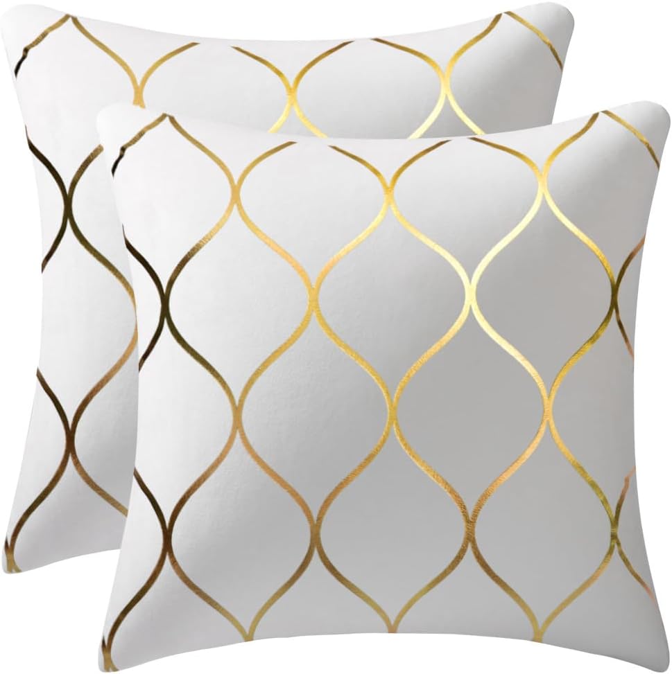 Velvet Throw Pillow Covers, Set of 2 (16x16)