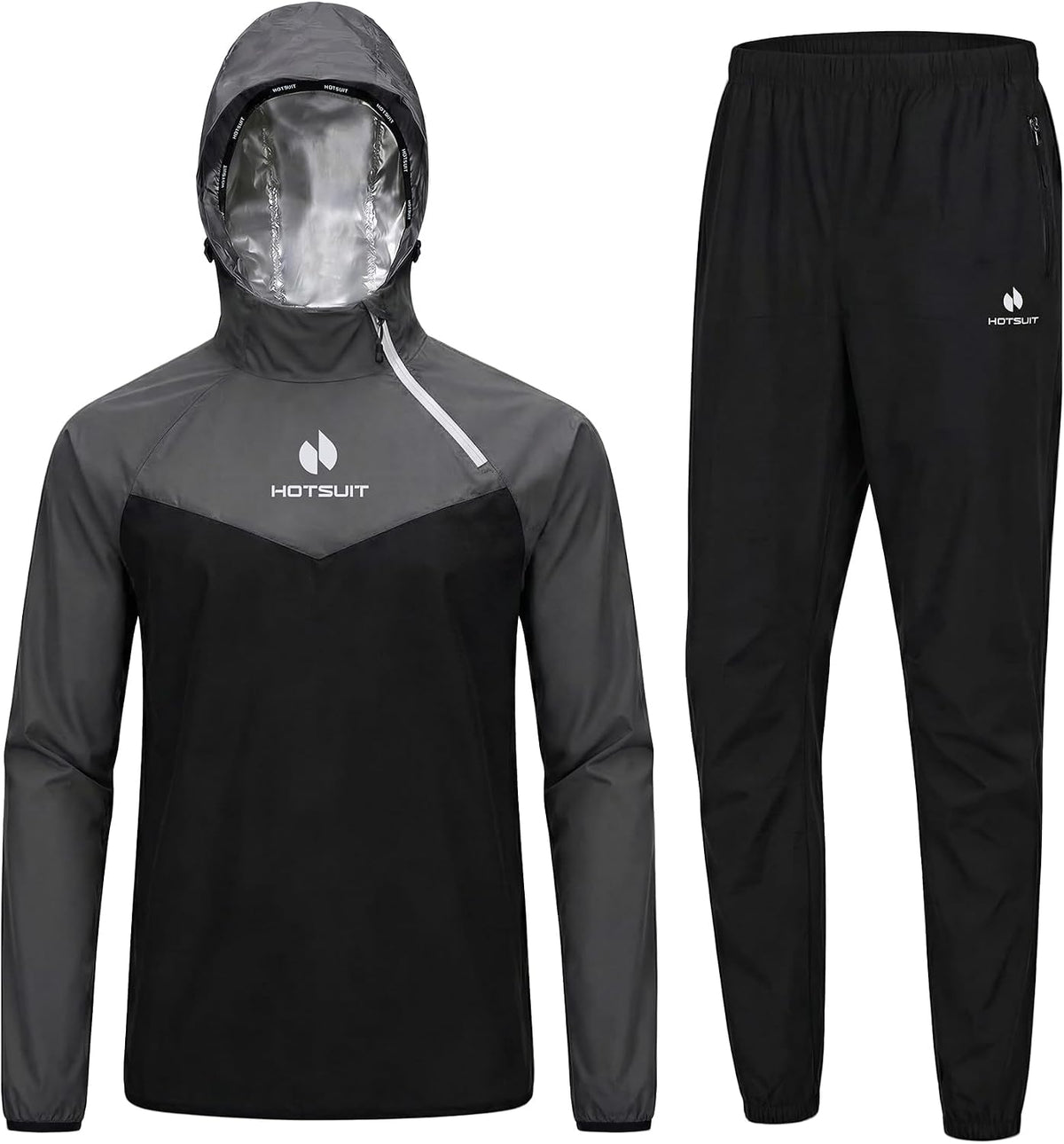 Sauna suit sweat jacket and pants set