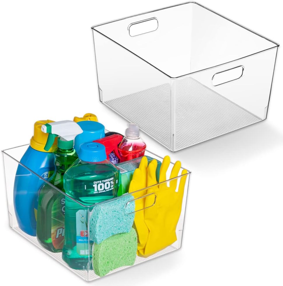 XL Clear Kitchen Storage Bins (Set of 2)