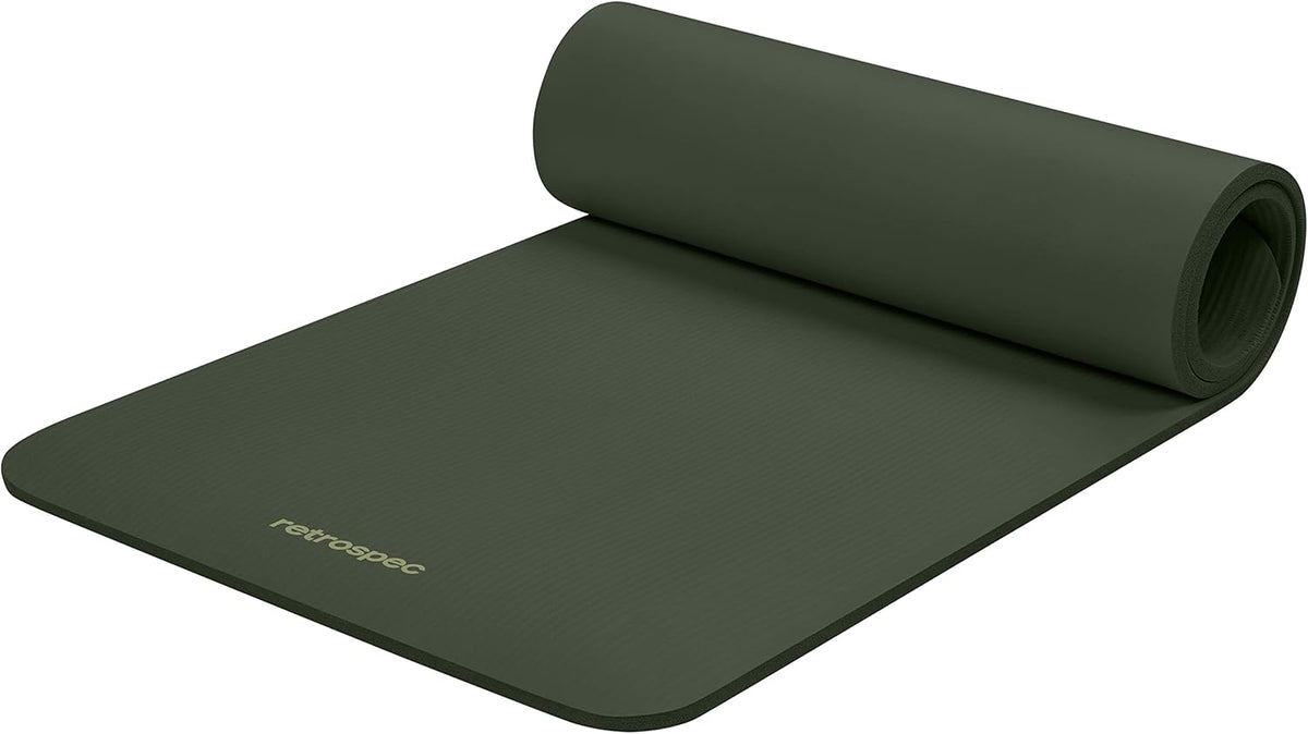 Thick non-slip yoga mat with strap