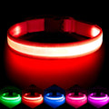 LED light-up rechargeable dog collar