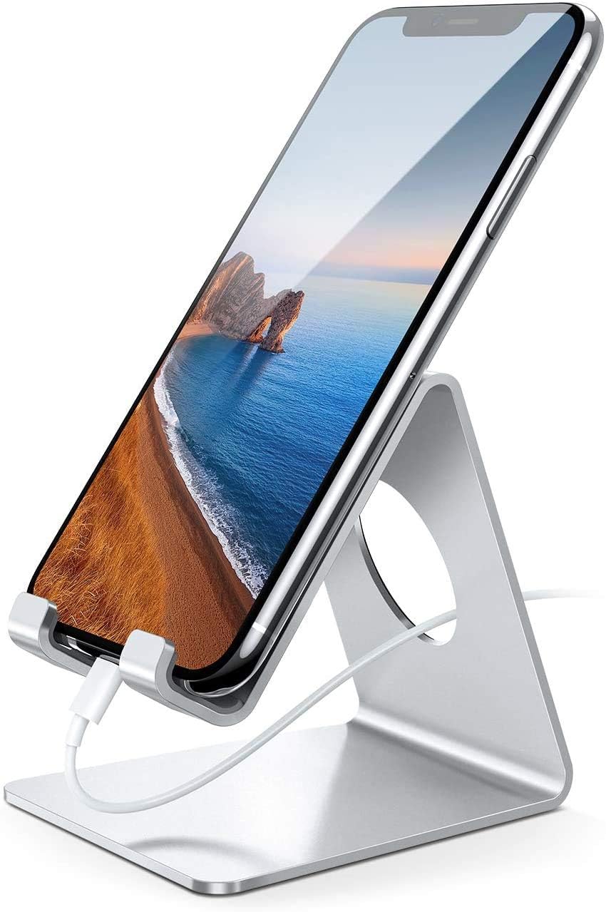 Adjustable desk phone stand