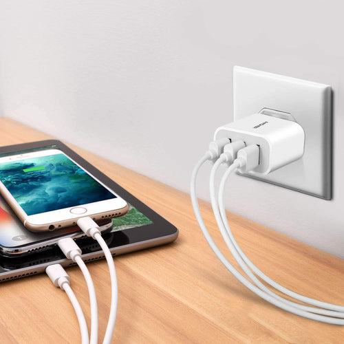 3-Port USB Wall Charger 2-Pack