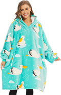 Oversized sherpa wearable blanket hoodie
