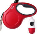 Retractable dog leash with bag dispenser
