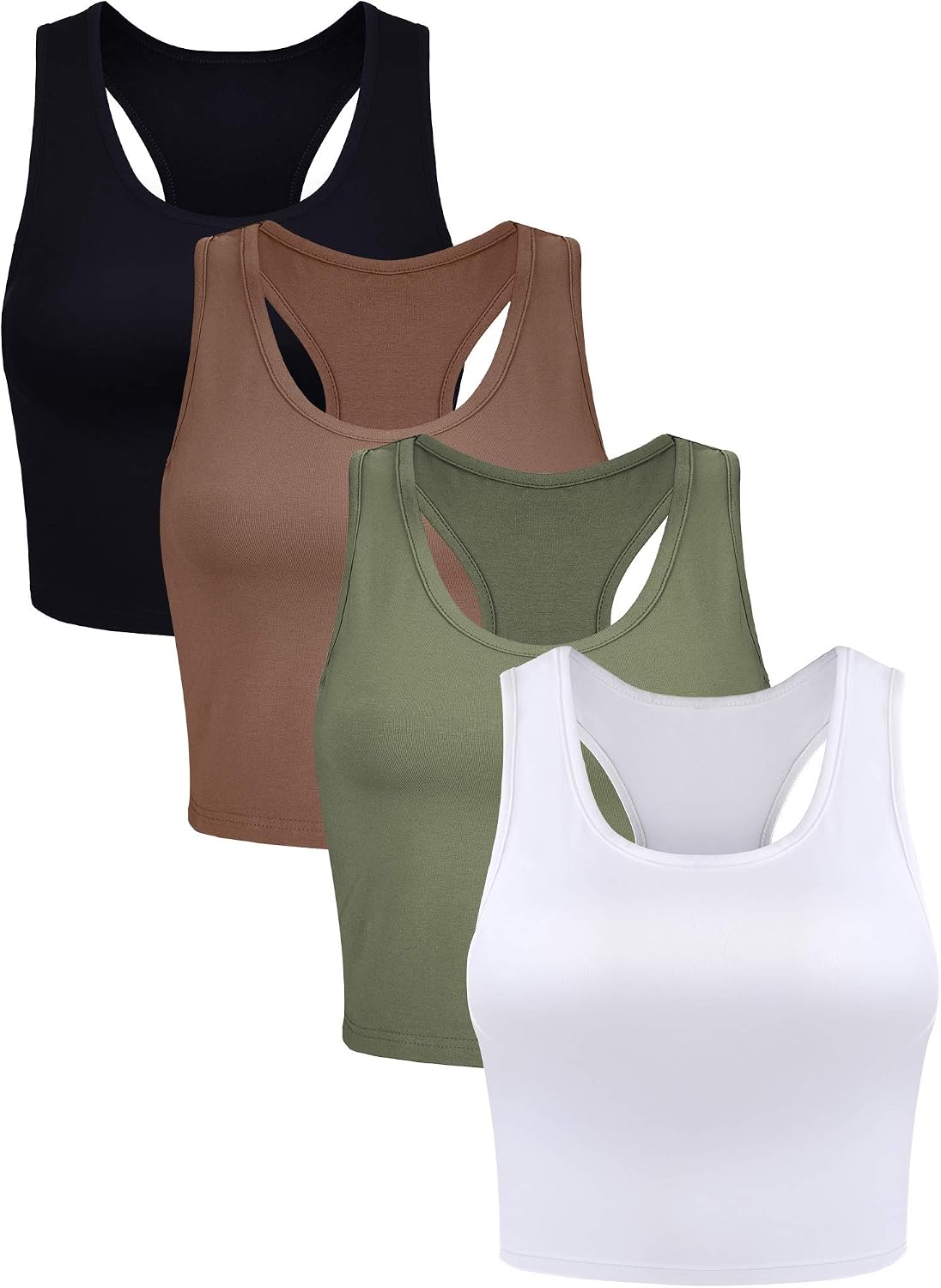 Geyoga 4-pack workout crop tank tops