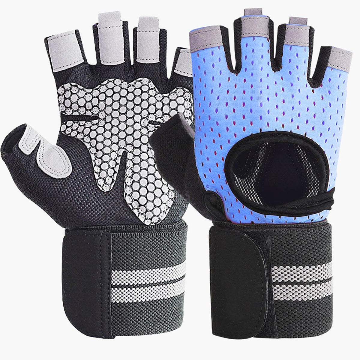 Breathable weightlifting gym gloves