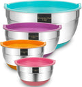 Stainless Steel Mixing Bowls with Airtight Lids (4-Piece)