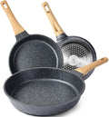 Nonstick granite frying pan set