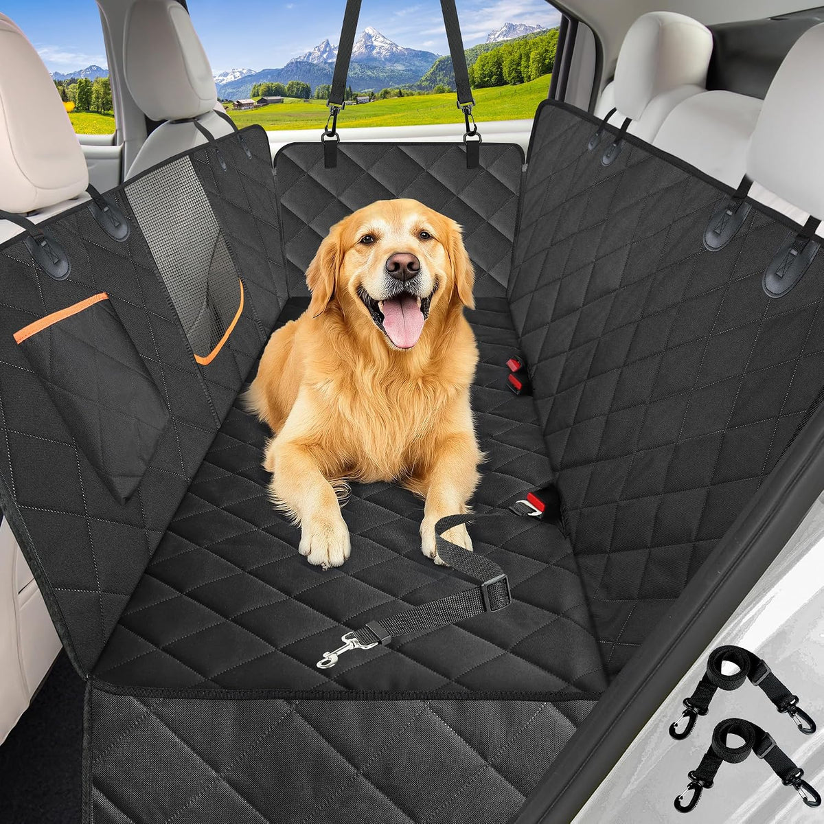 Heavy-duty dog car seat cover and hammock