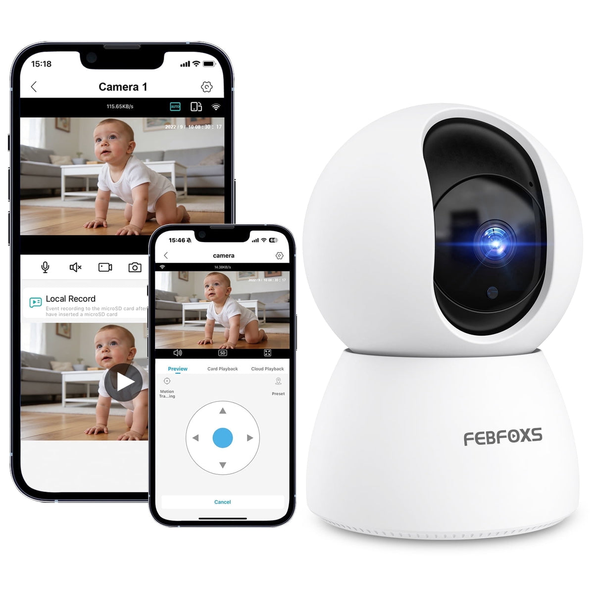 2K Indoor Baby Monitor Security Camera