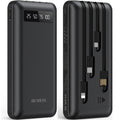 20000mAh Power Bank with Built-In Charging Cables