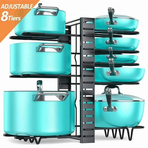 8-Tier Pots and Pans Organizer Rack
