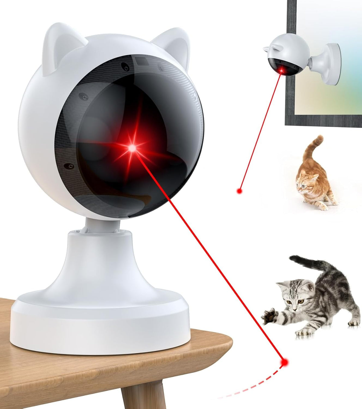 Automatic interactive cat laser toy