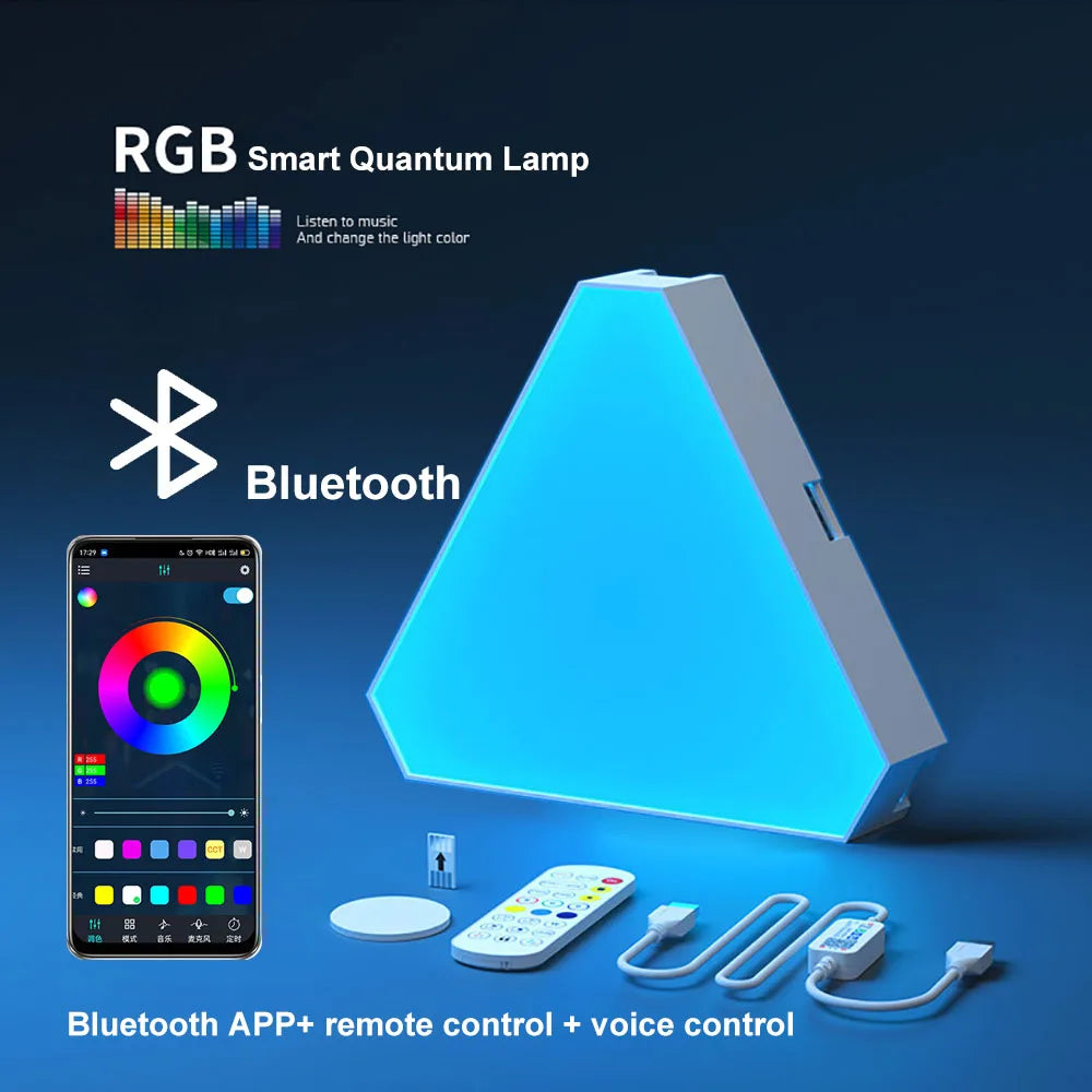 RGB quantum triangle wall lamp