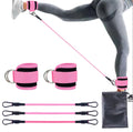 Booty resistance bands with ankle strap