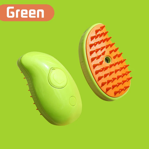 3-in-1 steaming pet grooming brush