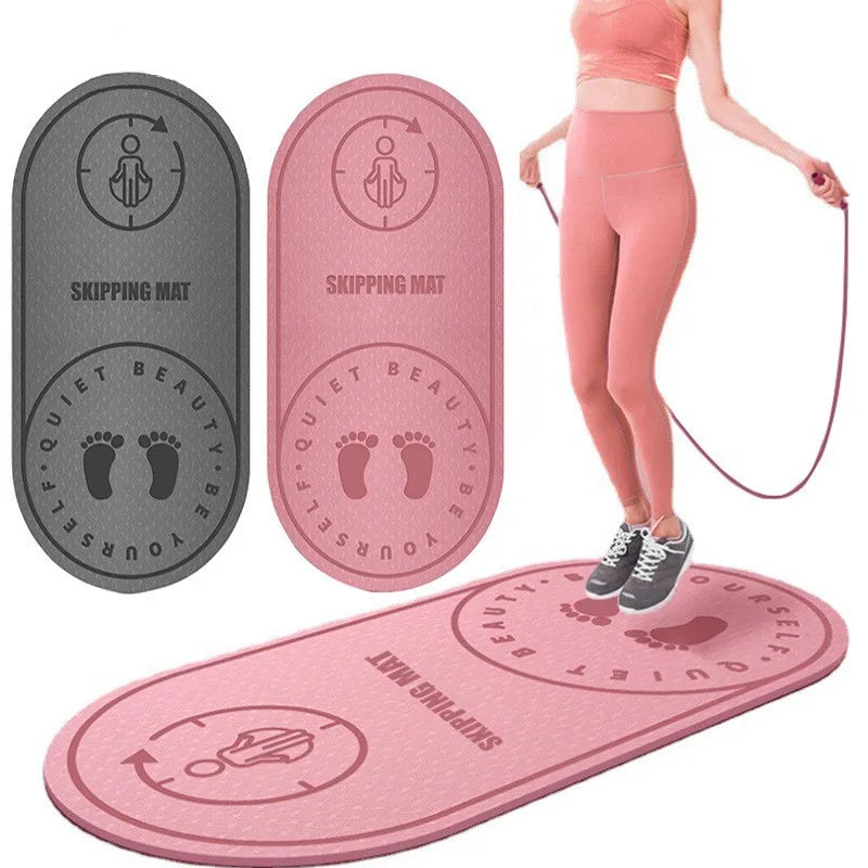 Anti-noise shock absorbing jump rope mat