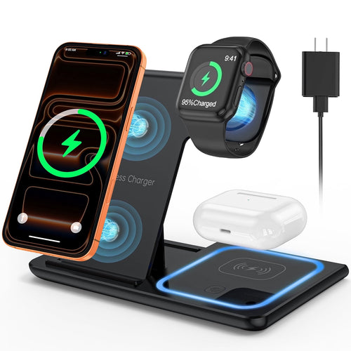 3-in-1 fast wireless charging station