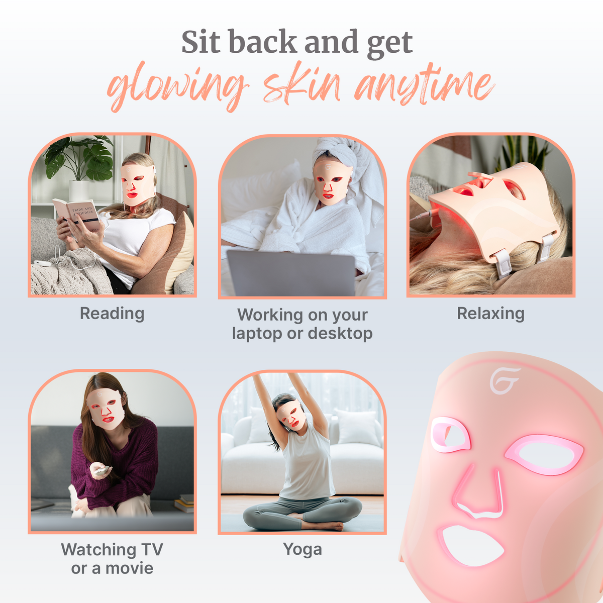 LED light therapy face mask